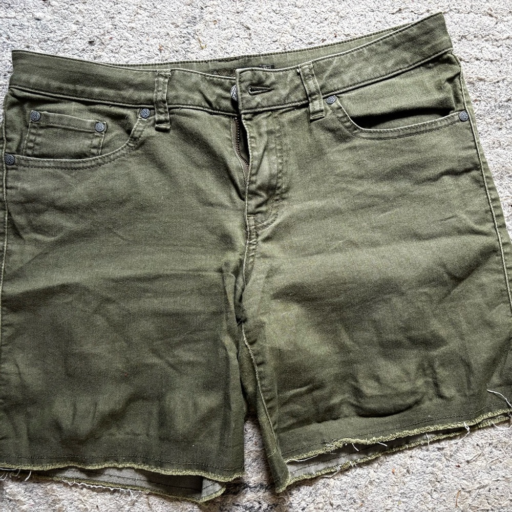 Prana Forest Green Bermuda Shorts